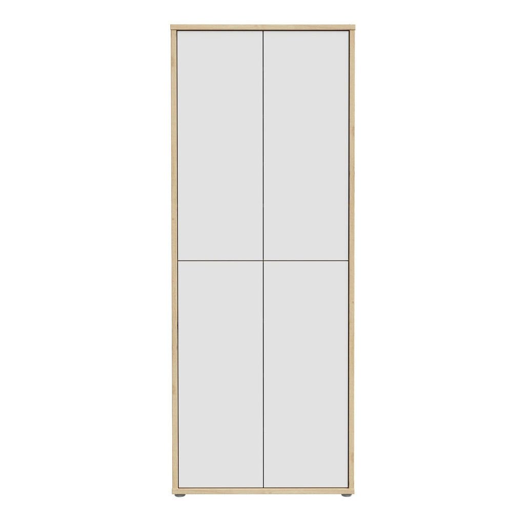 Alice Springs Shoe Cabinet with 4 Doors Push-to-Open in Artisan Oak and Light Grey Doors - image 2