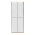 Alice Springs Shoe Cabinet with 4 Doors Push-to-Open in Artisan Oak and Light Grey Doors - image 2