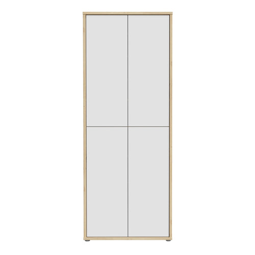 Alice Springs Shoe Cabinet with 4 Doors Push-to-Open in Artisan Oak and Light Grey Doors - image 2