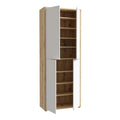 Alice Springs Shoe Cabinet with 4 Doors Push-to-Open in Artisan Oak and Light Grey Doors - image 4