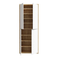 Alice Springs Shoe Cabinet with 4 Doors Push-to-Open in Artisan Oak and Light Grey Doors - image 5