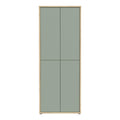 Alice Springs Shoe Cabinet with 4 Doors Push-to-Open in Artisan Oak and Sage Green Doors - image 2