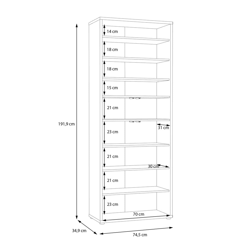 Alice Springs Shoe Cabinet with 4 Doors Push-to-Open in Artisan Oak and Sage Green Doors - image 8