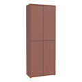 Alice Springs Tall Shoe Cabinet with 4 Doors Push-to-Open in Terracotta