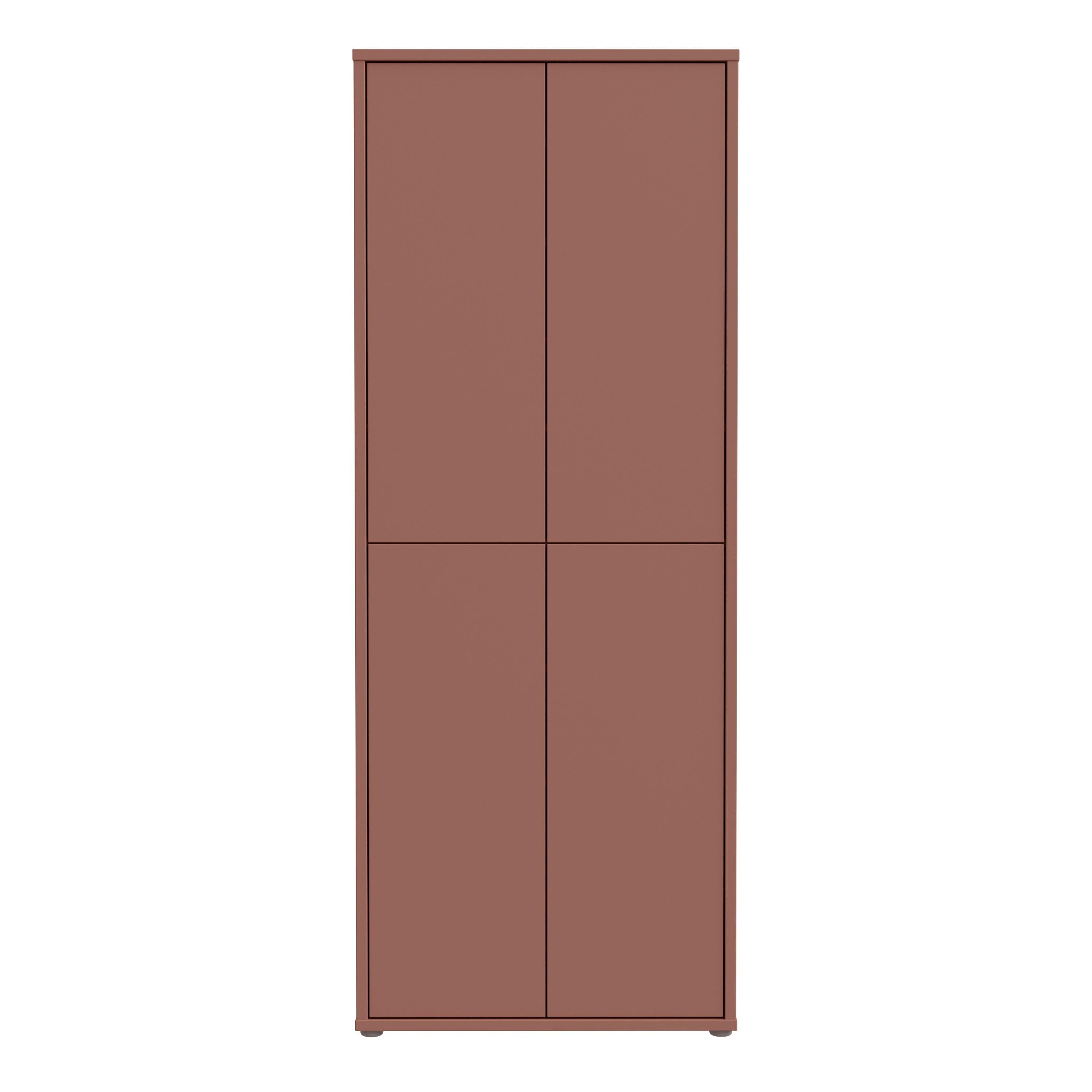 Alice Springs Tall Shoe Cabinet with 4 Doors Push-to-Open in Terracotta - image 2