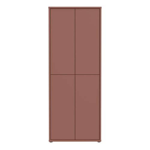 Alice Springs Tall Shoe Cabinet with 4 Doors Push-to-Open in Terracotta - image 2