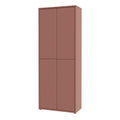 Alice Springs Tall Shoe Cabinet with 4 Doors Push-to-Open in Terracotta - image 3
