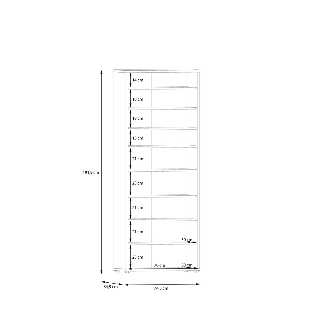 Alice Springs Tall Shoe Cabinet with 4 Doors Push-to-Open in Terracotta - image 8