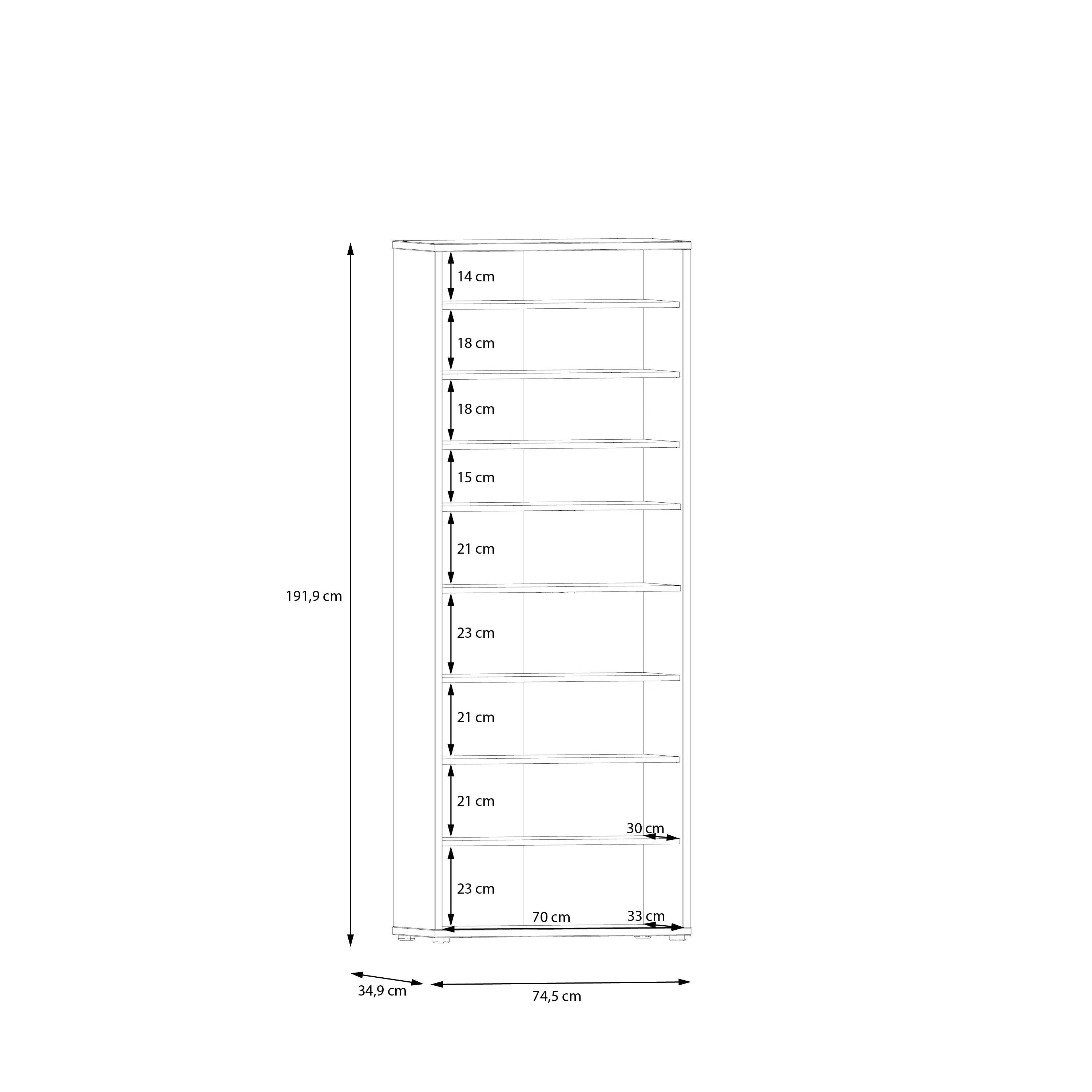 Alice Springs Tall Shoe Cabinet with 4 Doors Push-to-Open in Terracotta - image 8