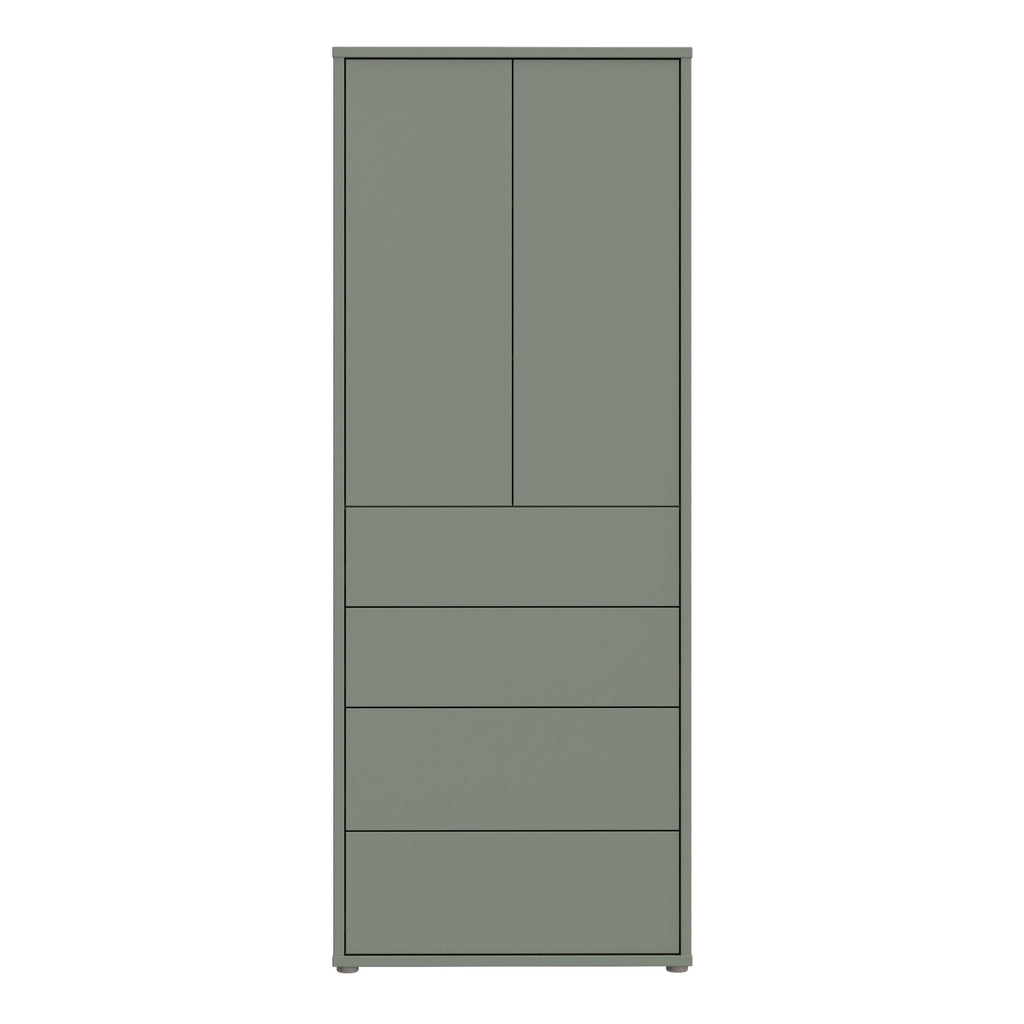 Alice Springs Tall Storage Cabinet with Push-to-Open Doors & 4 Drawers in Sage Green - image 2