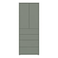 Alice Springs Tall Storage Cabinet with Push-to-Open Doors & 4 Drawers in Sage Green - image 2