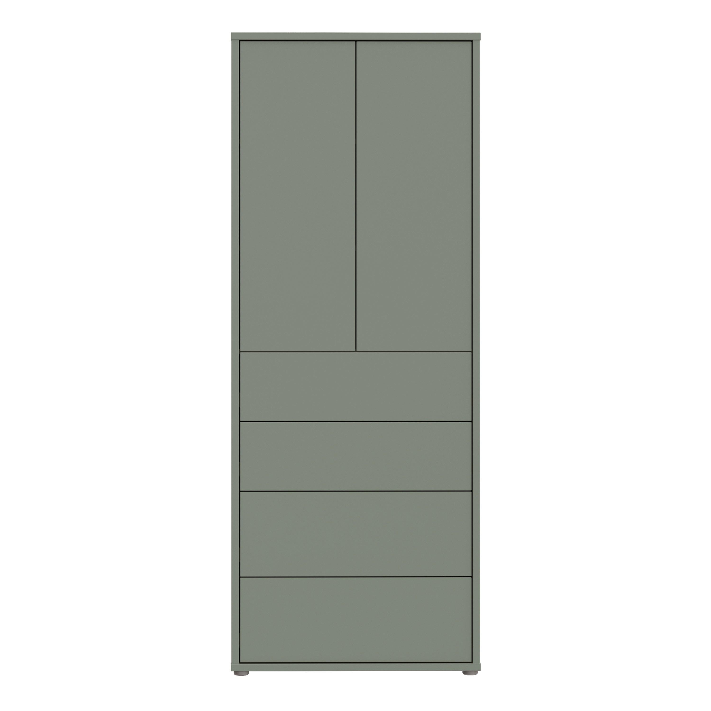 Alice Springs Tall Storage Cabinet with Push-to-Open Doors & 4 Drawers in Sage Green - image 2