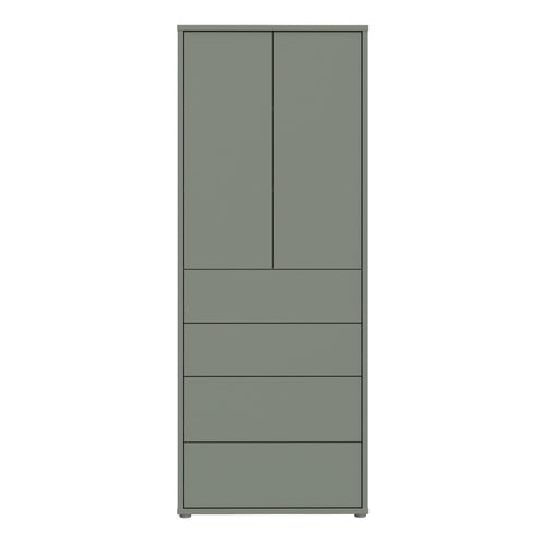 Alice Springs Tall Storage Cabinet with Push-to-Open Doors & 4 Drawers in Sage Green - image 2