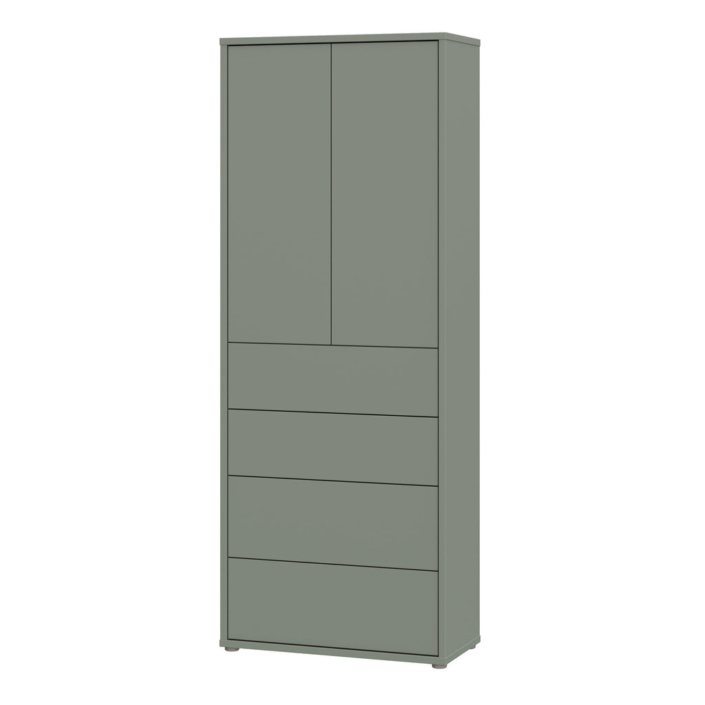 Alice Springs Tall Storage Cabinet with Push-to-Open Doors & 4 Drawers in Sage Green - image 3