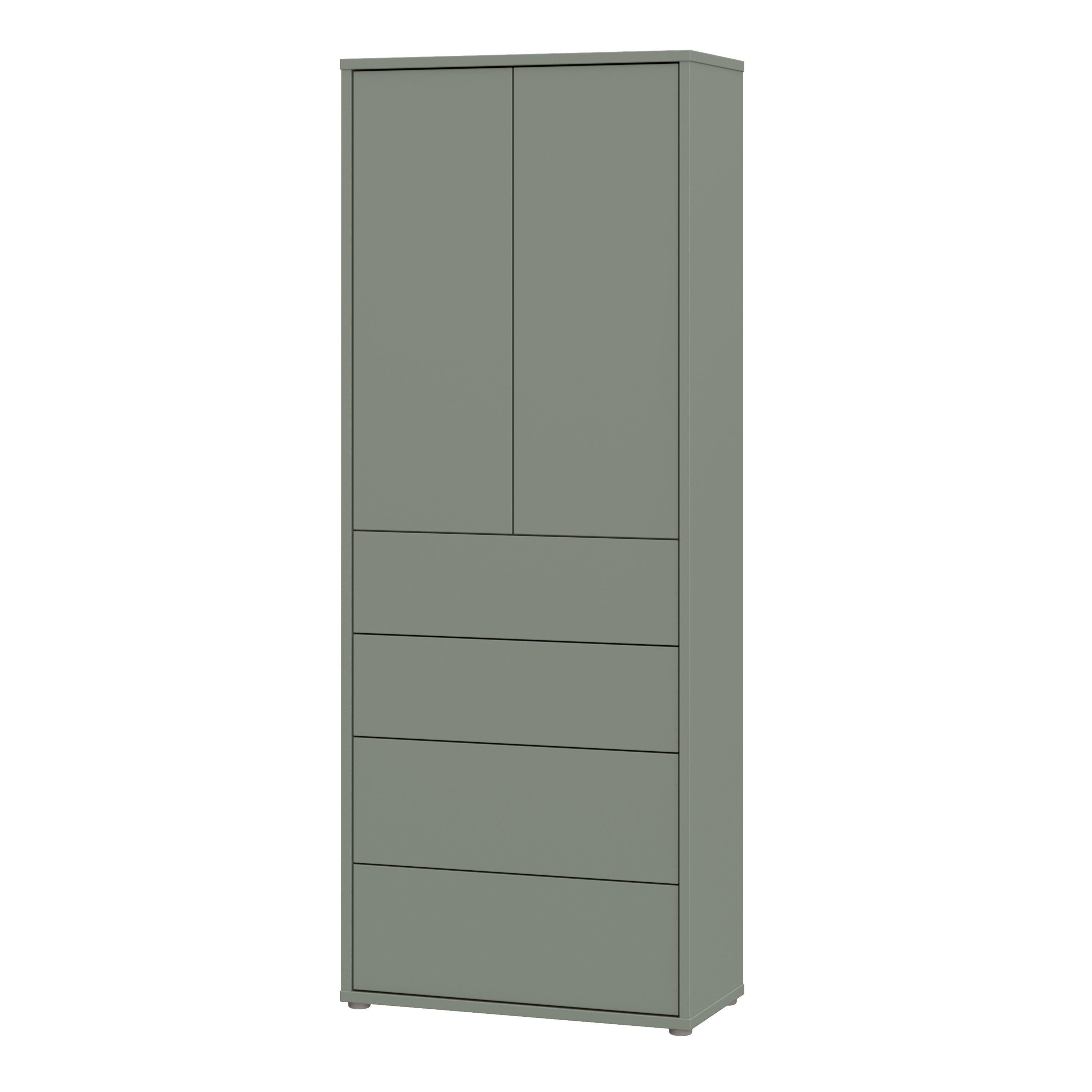 Alice Springs Tall Storage Cabinet with Push-to-Open Doors & 4 Drawers in Sage Green - image 3