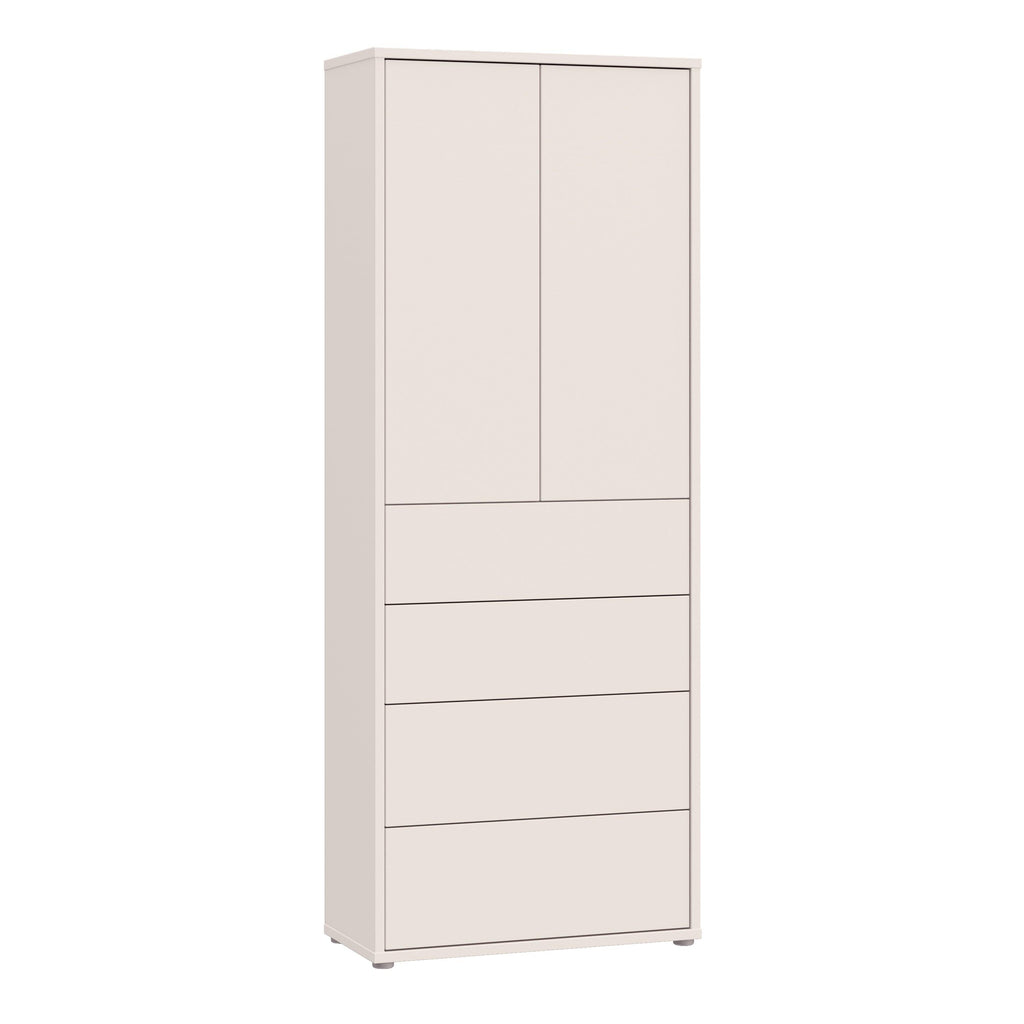 Alice Springs Tall Storage Cabinet with Push-to-Open Doors & 4 Drawers in Sand