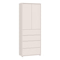 Alice Springs Tall Storage Cabinet with Push-to-Open Doors & 4 Drawers in Sand