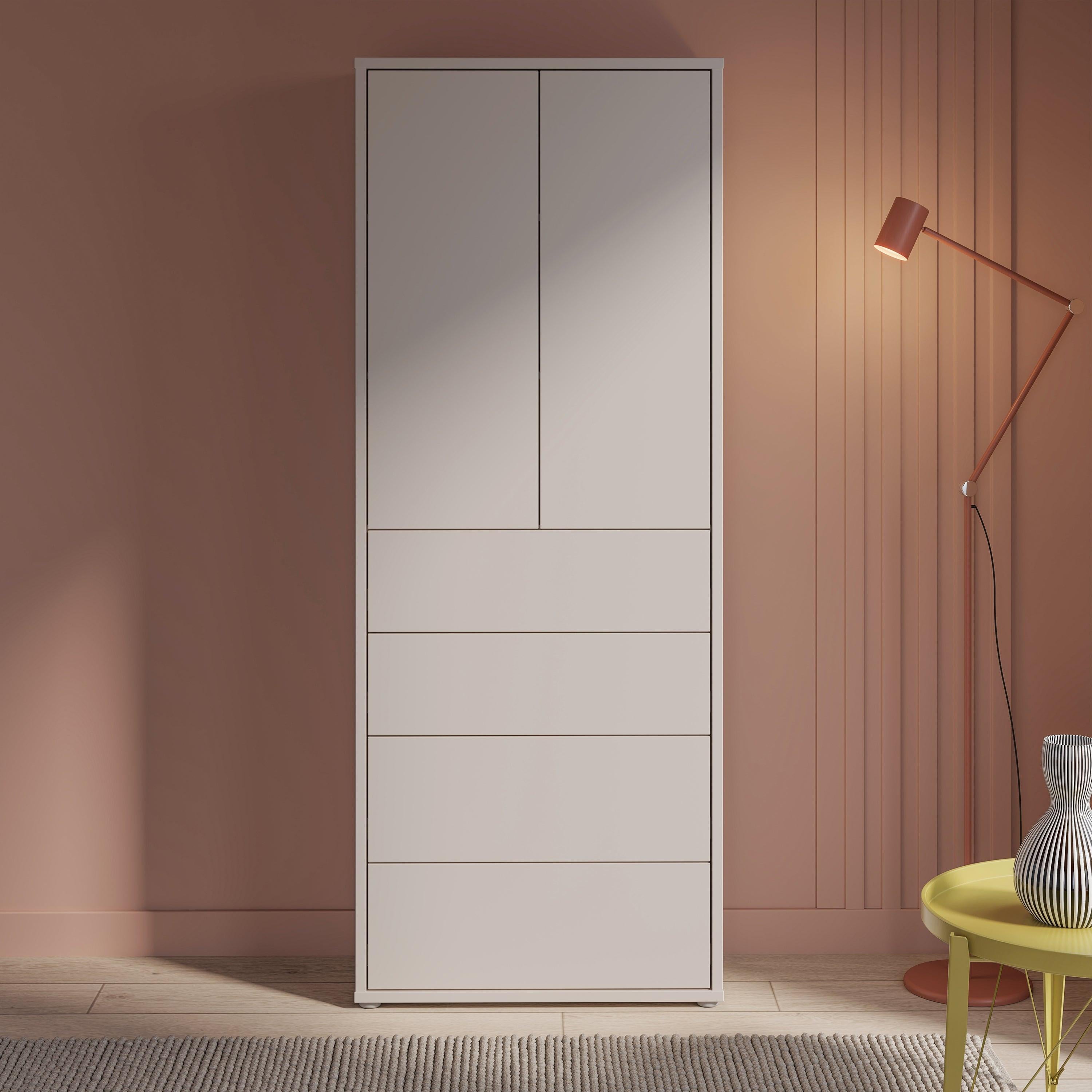 Alice Springs Tall Storage Cabinet with Push-to-Open Doors & 4 Drawers in Sand - image 6