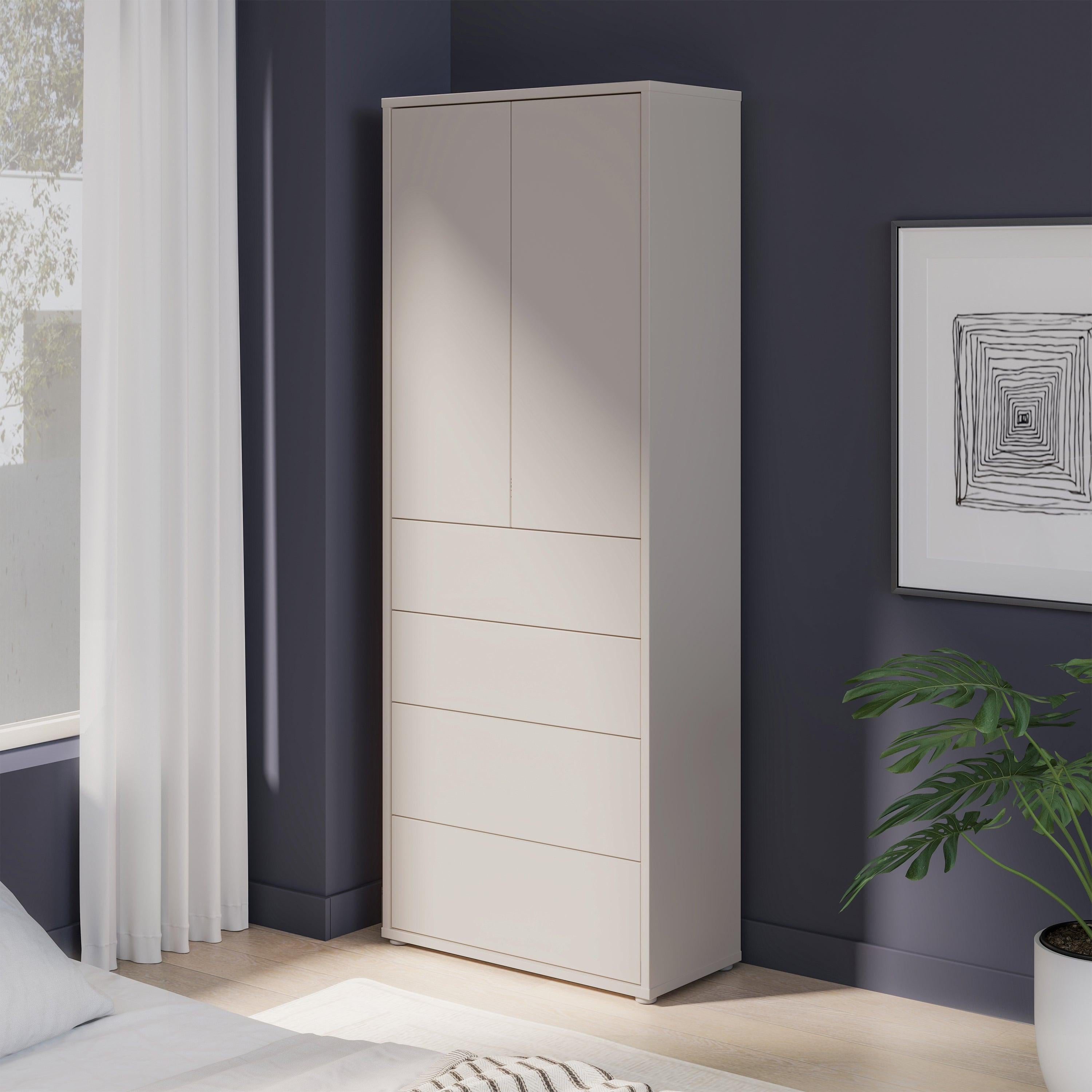 Alice Springs Tall Storage Cabinet with Push-to-Open Doors & 4 Drawers in Sand - image 8
