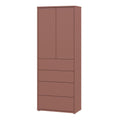 Alice Springs Tall Storage Cabinet with Push-to-Open Doors & 4 Drawers in Terracotta - image 3