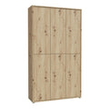 Alice Springs Shoe Cabinet with 6 Doors Push-to-Open in Artisan Oak