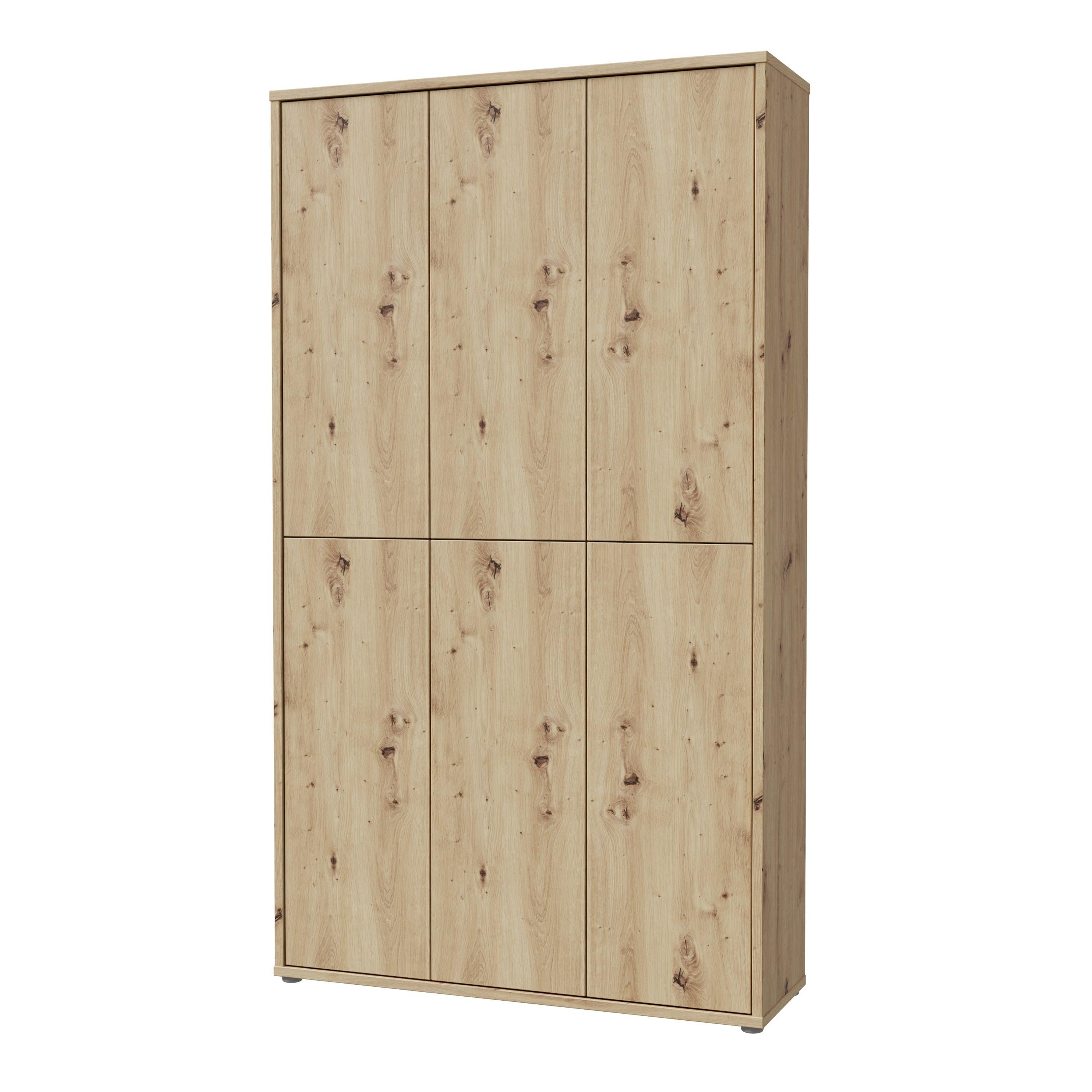 Alice Springs Shoe Cabinet with 6 Doors Push-to-Open in Artisan Oak - image 3