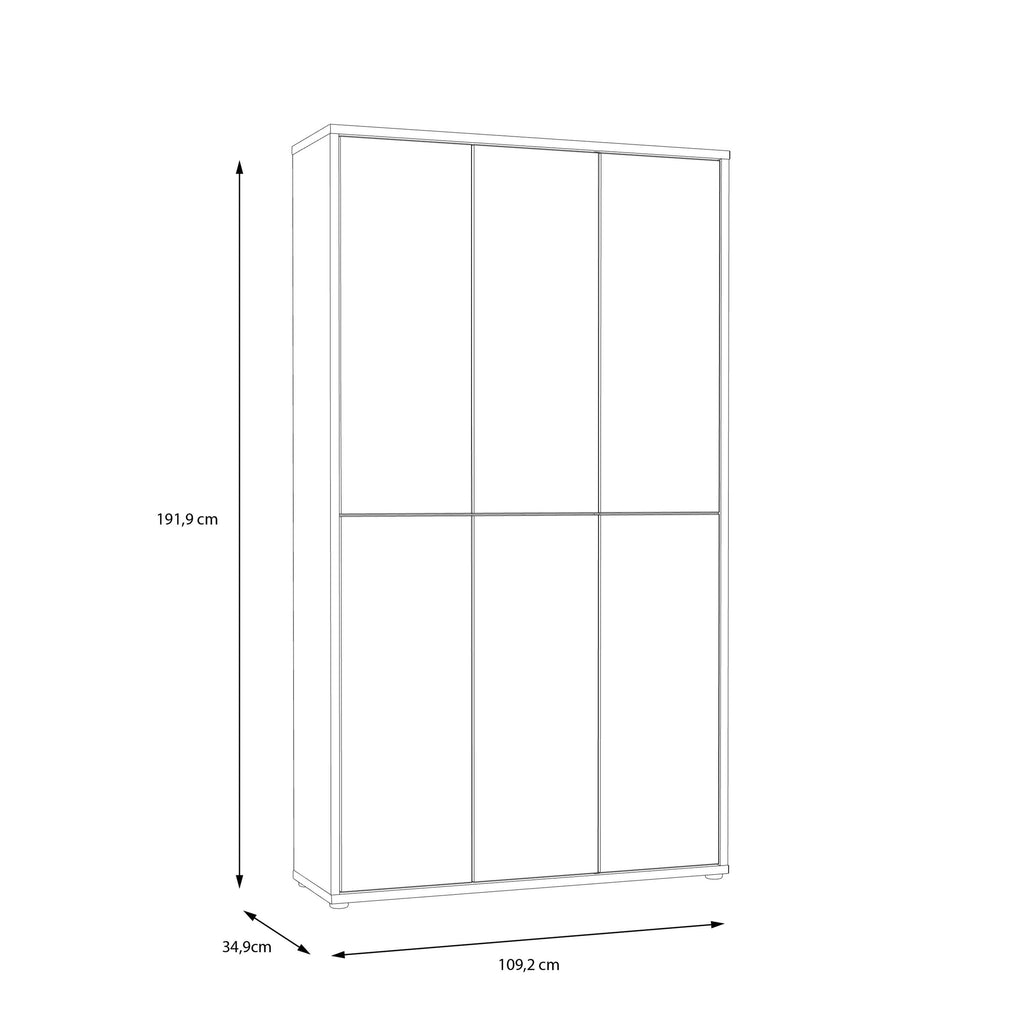 Alice Springs Shoe Cabinet with 6 Doors Push-to-Open in Artisan Oak - image 7