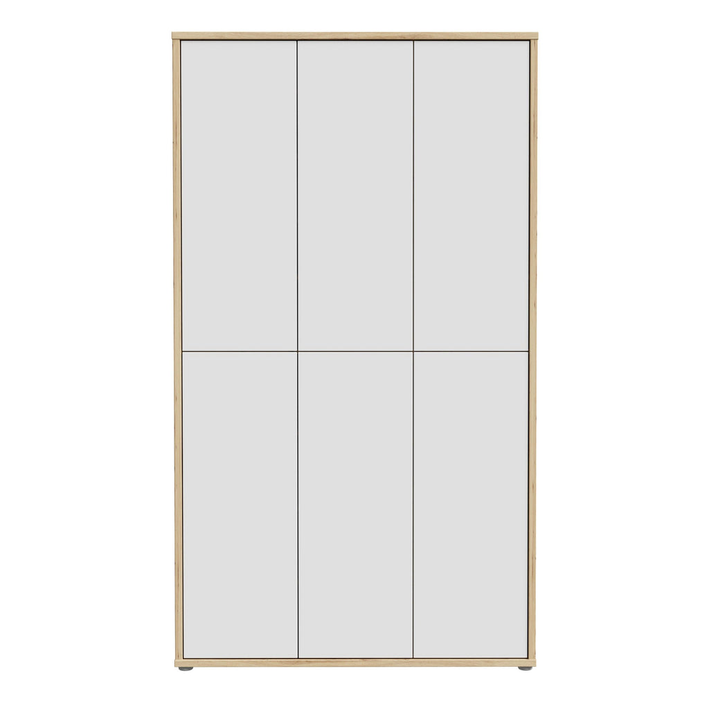 Alice Springs Shoe cabinet with 6 Doors Push-to-Open in Artisan Oak and Light Grey Doors - image 2