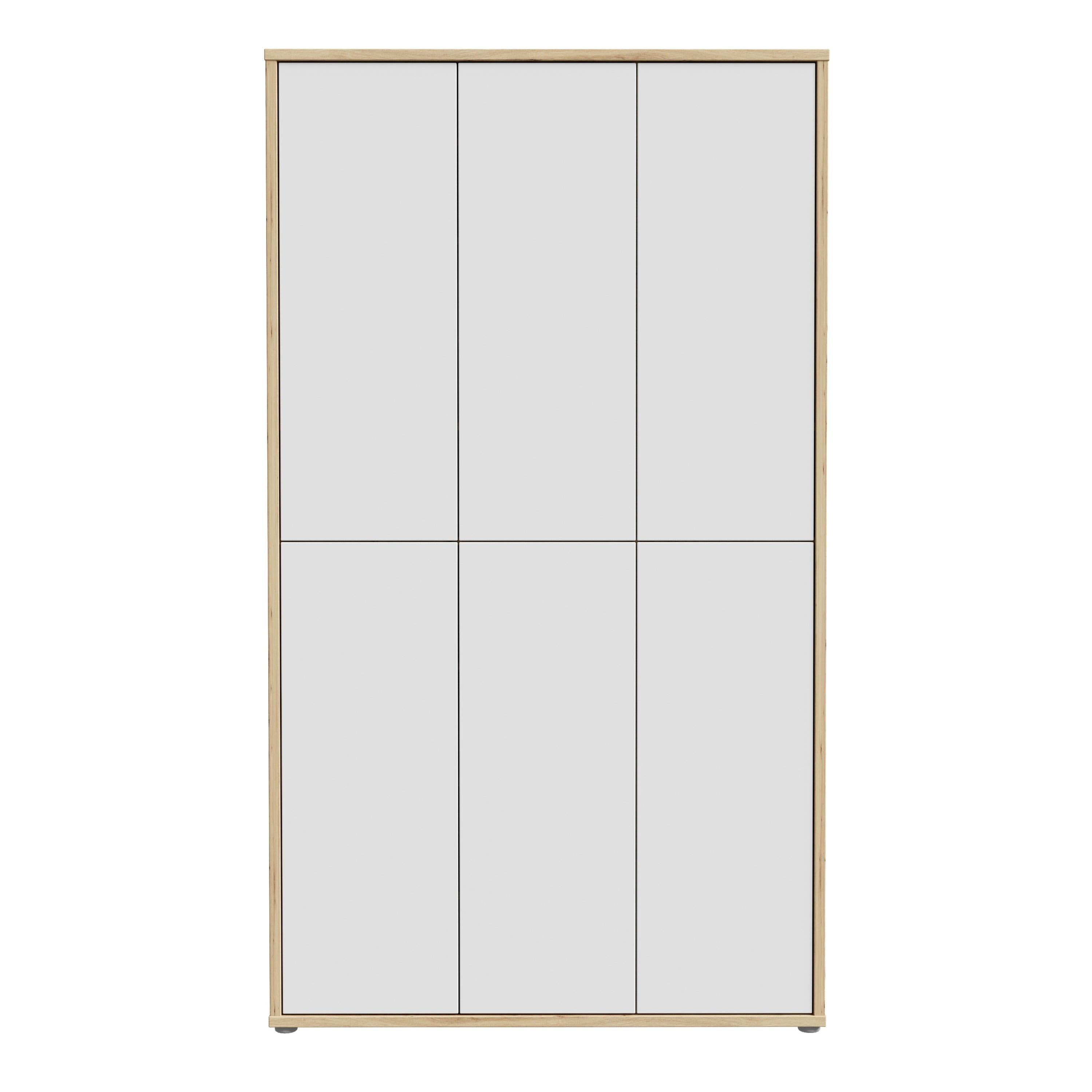 Alice Springs Shoe cabinet with 6 Doors Push-to-Open in Artisan Oak and Light Grey Doors - image 2