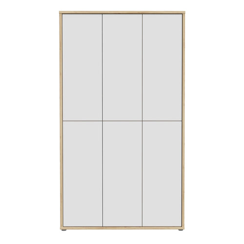 Alice Springs Shoe cabinet with 6 Doors Push-to-Open in Artisan Oak and Light Grey Doors - image 2