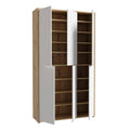 Alice Springs Shoe cabinet with 6 Doors Push-to-Open in Artisan Oak and Light Grey Doors - image 4