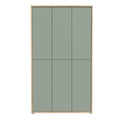 Alice Springs Shoe Cabinet with 6 Doors Push-to-Open in Artisan Oak and Sage Green Doors - image 2