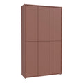 Alice Springs Tall Shoe Cabinet with 6 Doors Push-to-Open in Terracotta