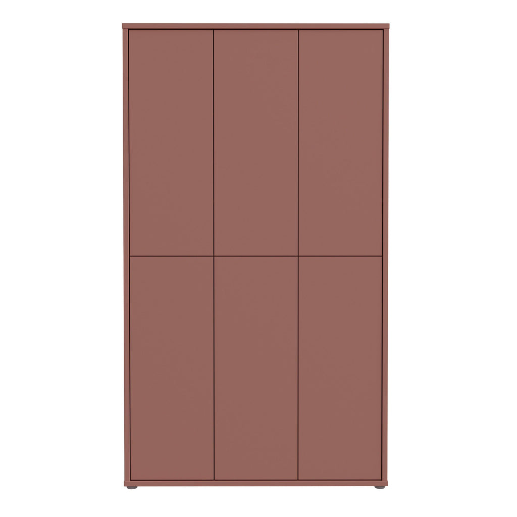 Alice Springs Tall Shoe Cabinet with 6 Doors Push-to-Open in Terracotta - image 2