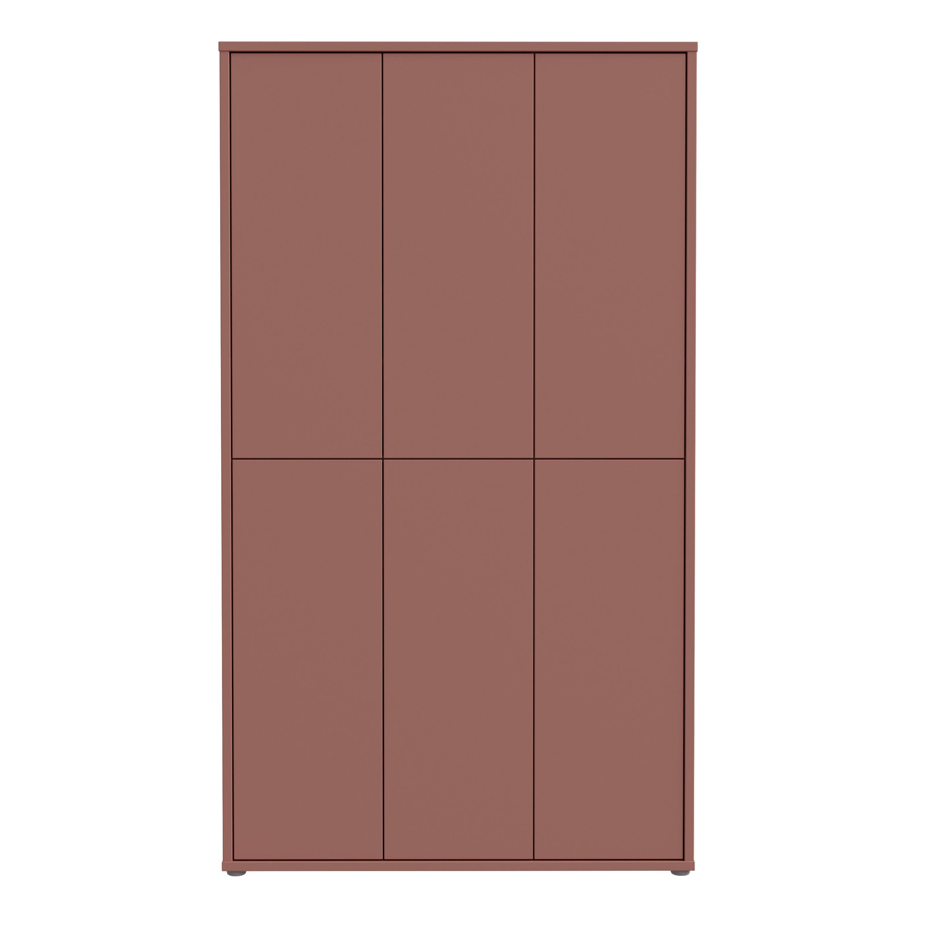 Alice Springs Tall Shoe Cabinet with 6 Doors Push-to-Open in Terracotta - image 2