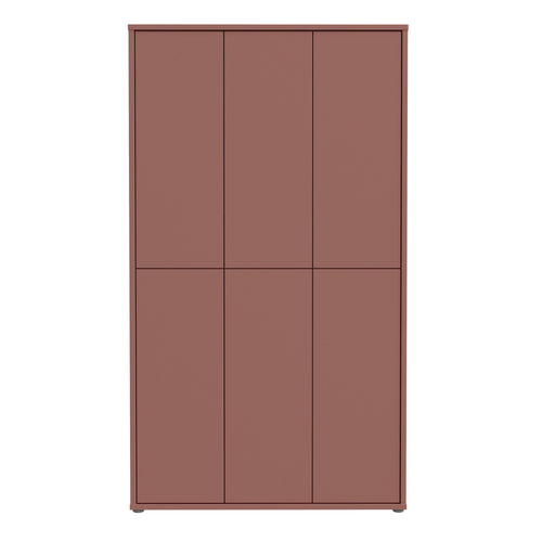 Alice Springs Tall Shoe Cabinet with 6 Doors Push-to-Open in Terracotta - image 2