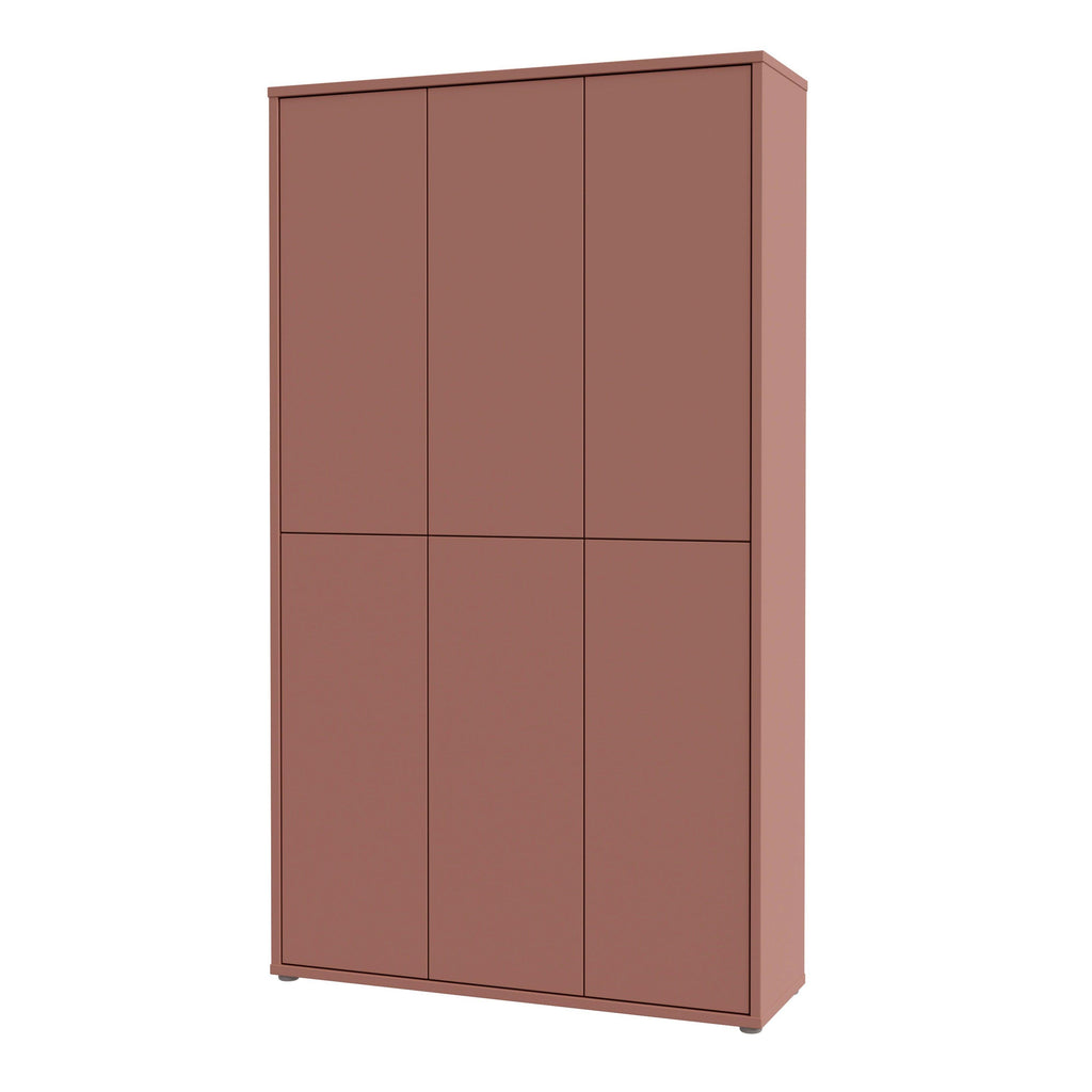 Alice Springs Tall Shoe Cabinet with 6 Doors Push-to-Open in Terracotta - image 3