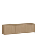 Alice Springs Wide TV Cabinet with 3 Doors Push-to-Open in Elegancia Oak