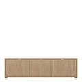 Alice Springs Wide TV Cabinet with 3 Doors Push-to-Open in Elegancia Oak - image 2