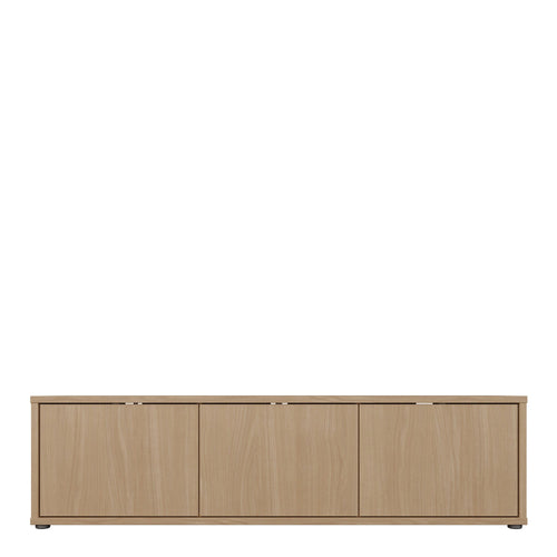 Alice Springs Wide TV Cabinet with 3 Doors Push-to-Open in Elegancia Oak - image 2