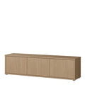 Alice Springs Wide TV Cabinet with 3 Doors Push-to-Open in Elegancia Oak - image 3