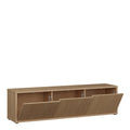 Alice Springs Wide TV Cabinet with 3 Doors Push-to-Open in Elegancia Oak - image 4