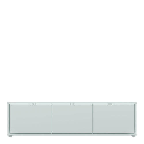 Alice Springs Wide TV Cabinet with 3 Doors Push-to-Open in Light Grey - image 2