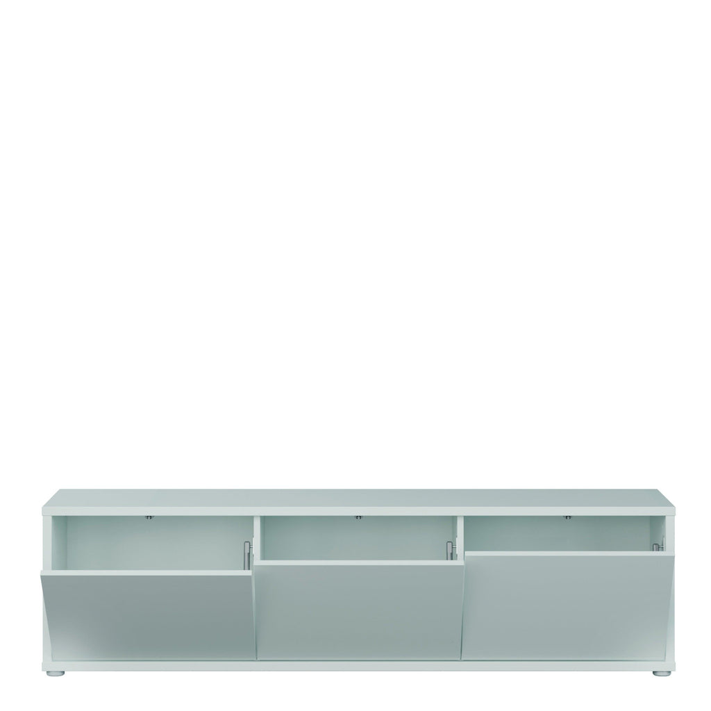Alice Springs Wide TV Cabinet with 3 Doors Push-to-Open in Light Grey - image 5