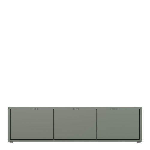 Alice Springs Wide TV Cabinet with 3 Doors Push-to-Open in Sage Green - image 2