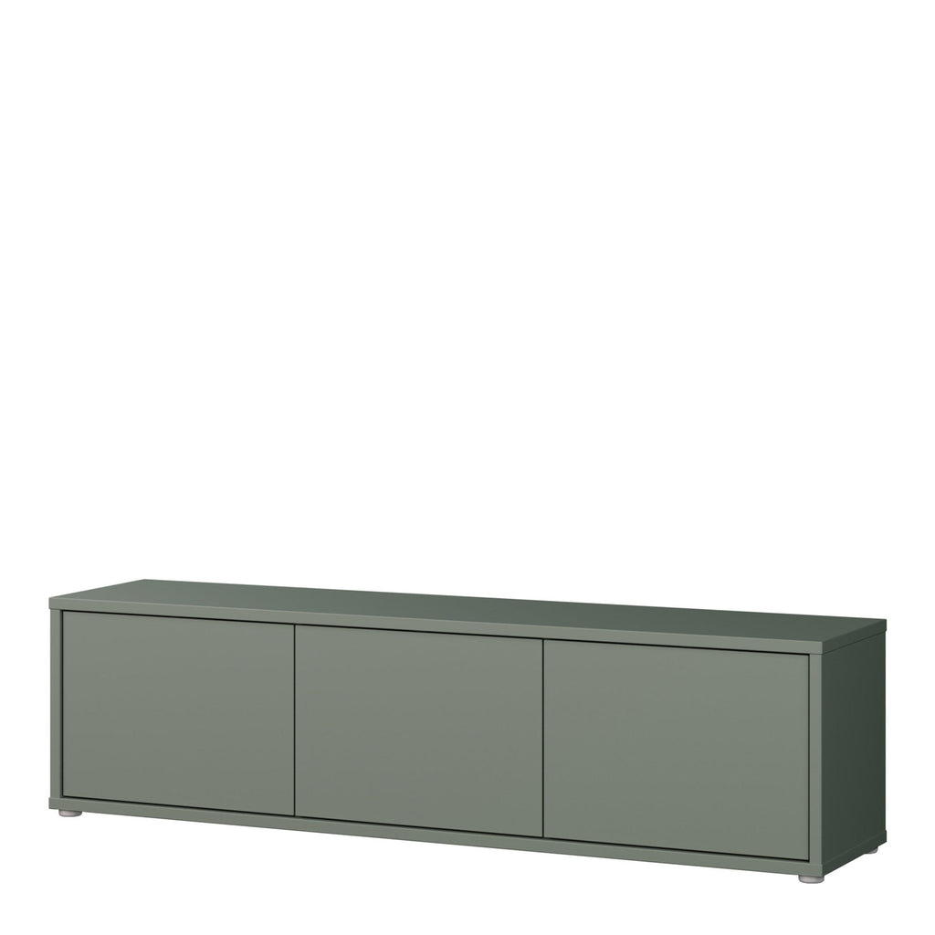 Alice Springs Wide TV Cabinet with 3 Doors Push-to-Open in Sage Green - image 3