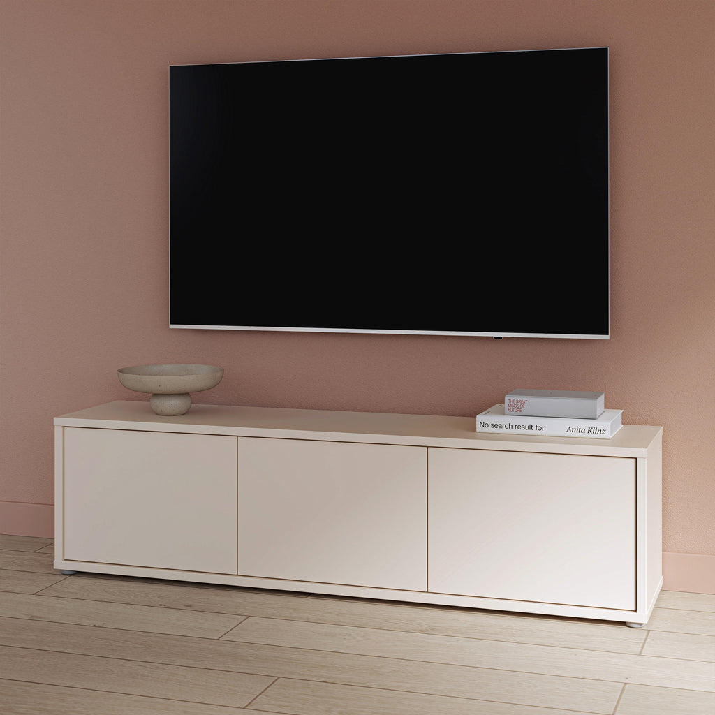 Alice Springs Wide TV Cabinet with 3 Doors Push-to-Open in Sand - image 7
