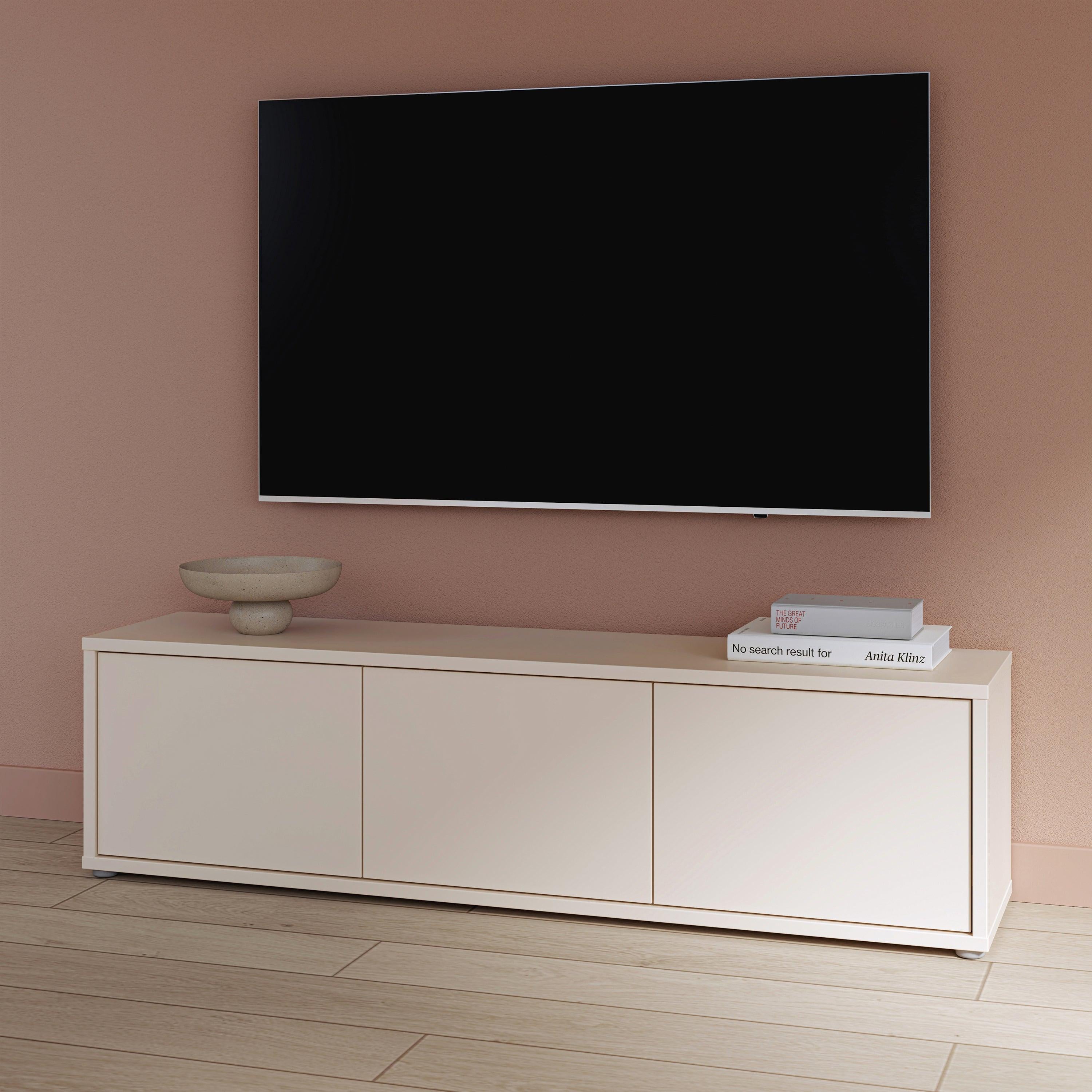 Alice Springs Wide TV Cabinet with 3 Doors Push-to-Open in Sand - image 7
