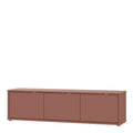 Alice Springs Wide TV Cabinet with 3 Doors Push-to-Open in Terracotta - image 3