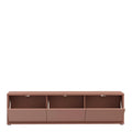 Alice Springs Wide TV Cabinet with 3 Doors Push-to-Open in Terracotta - image 5